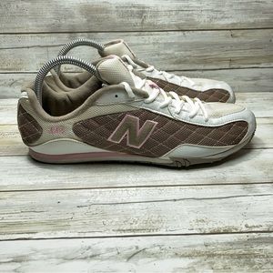 New Balance 442 CW442G Women's Beige White Pink Suede Shoes Women Size 11 B